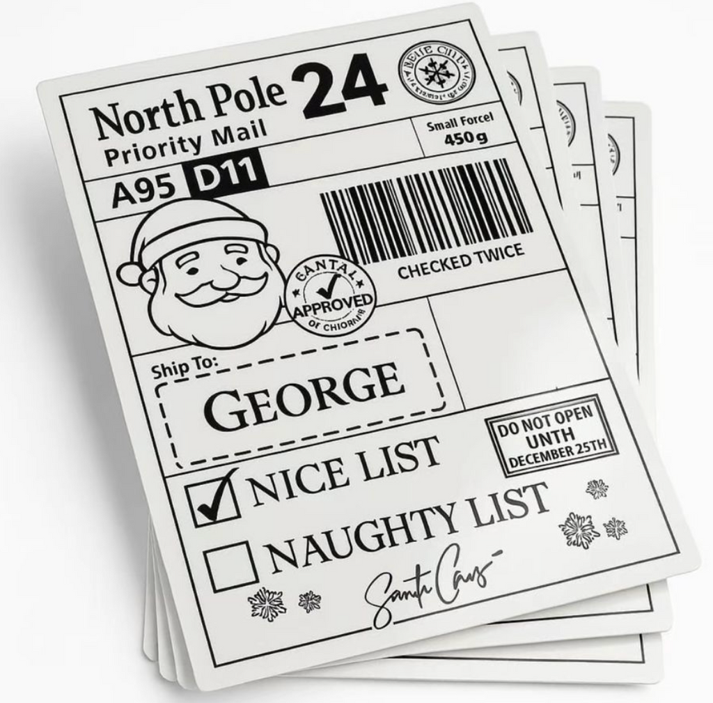Personalised Santa Post Labels