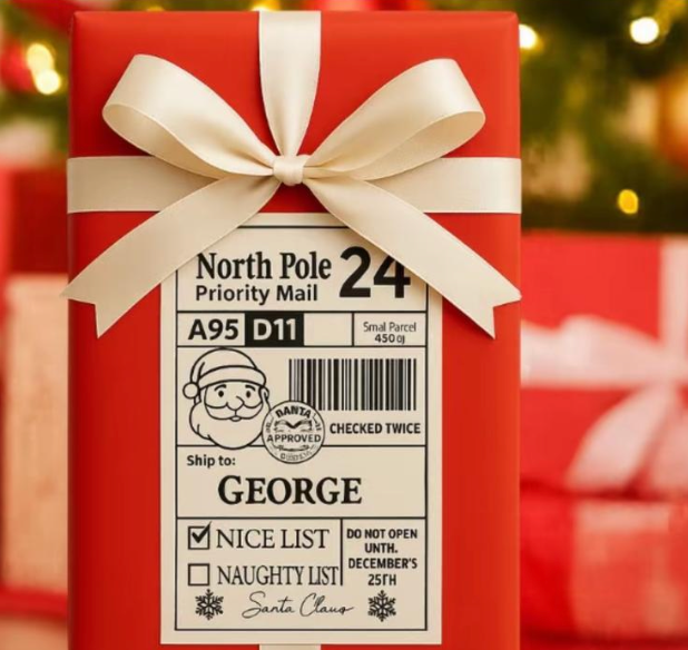 Personalised Santa Post Labels