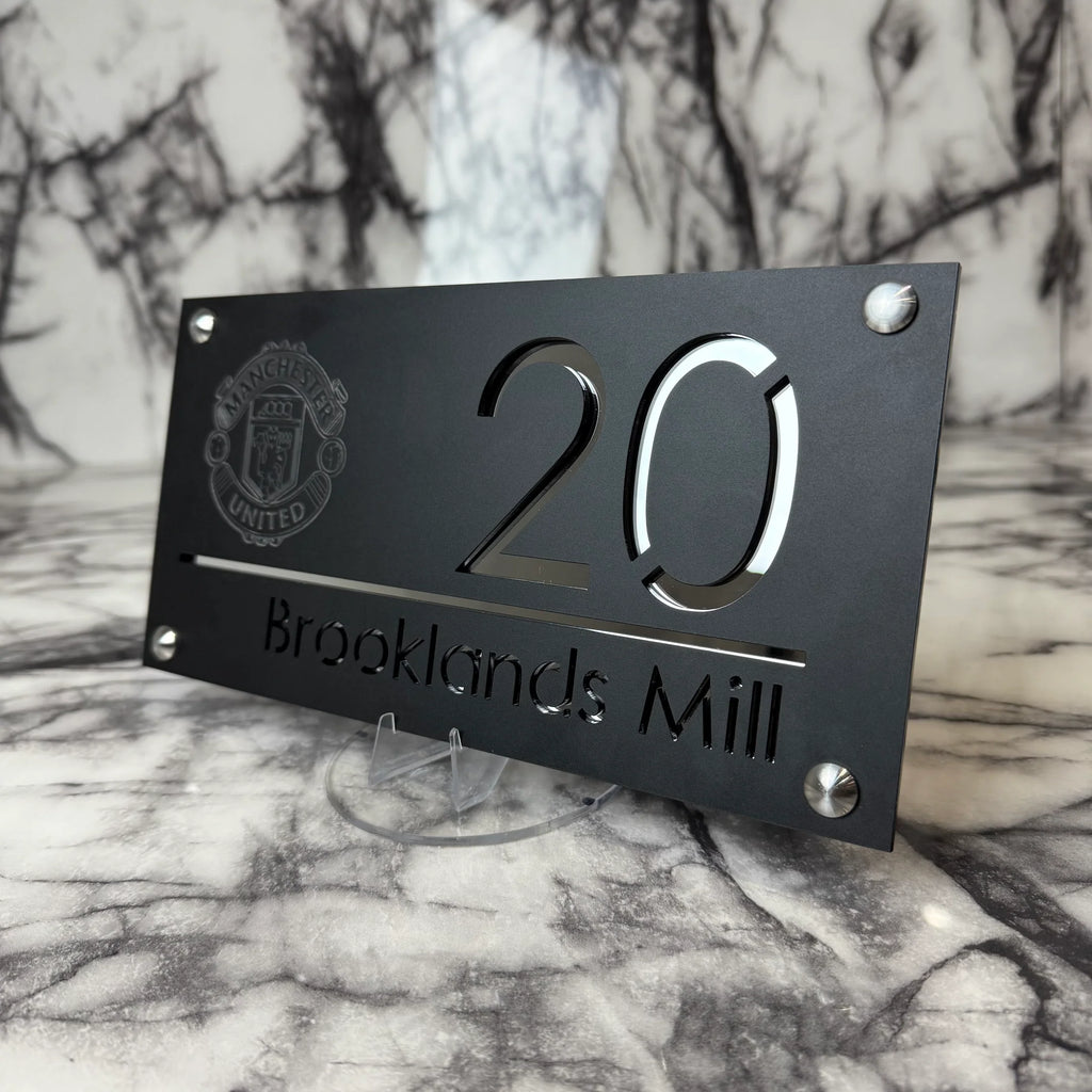 Personalised ANY Football Team Door Sign (Matte Black)