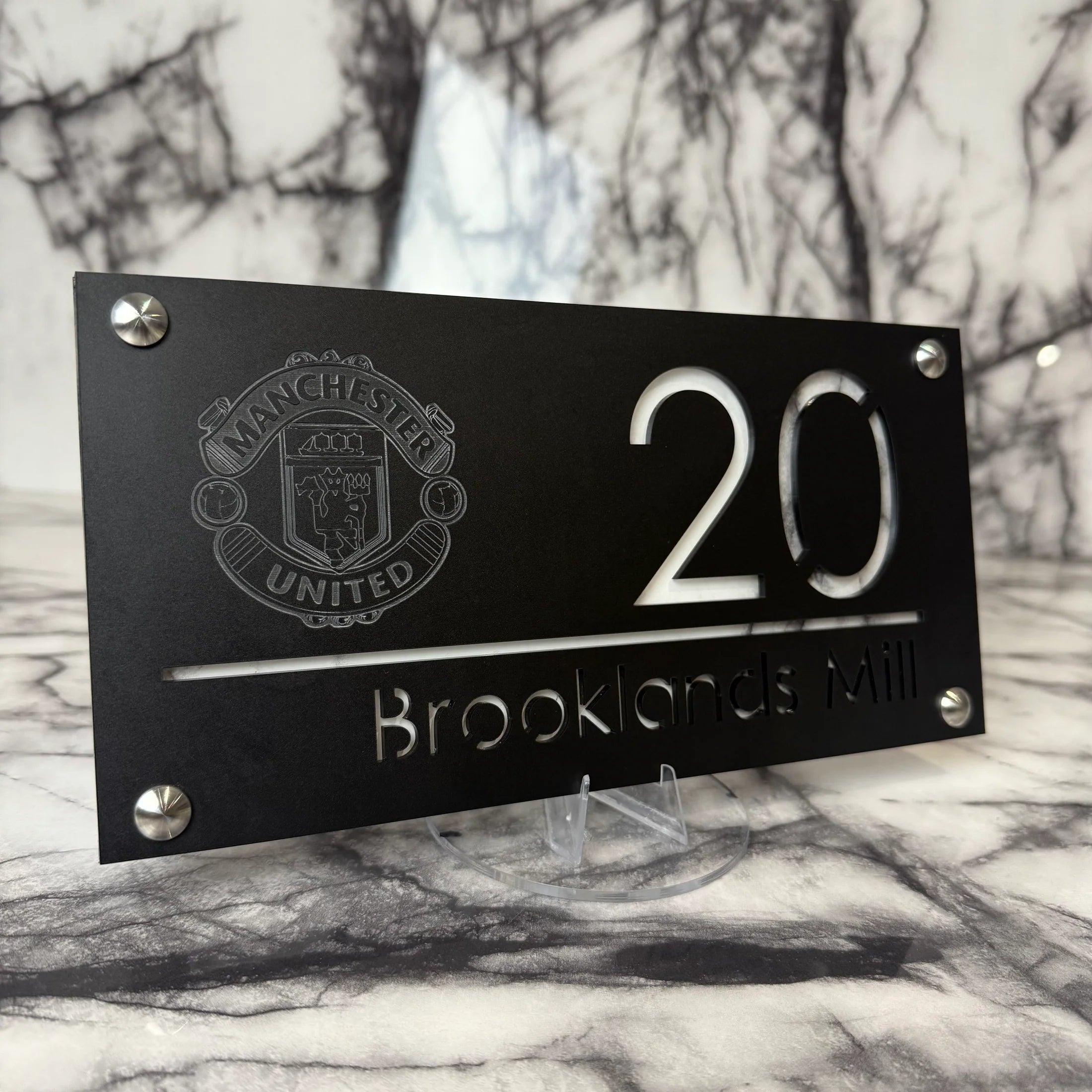 Personalised ANY Football Team Door Sign (Matte Black)