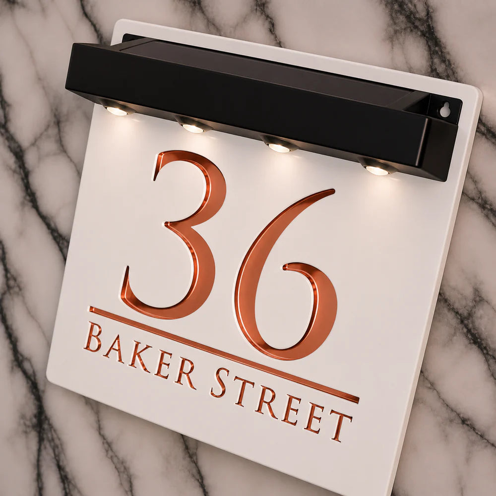 Mr Plaques Bellissima S1 A5 Solar LED Home Sign
