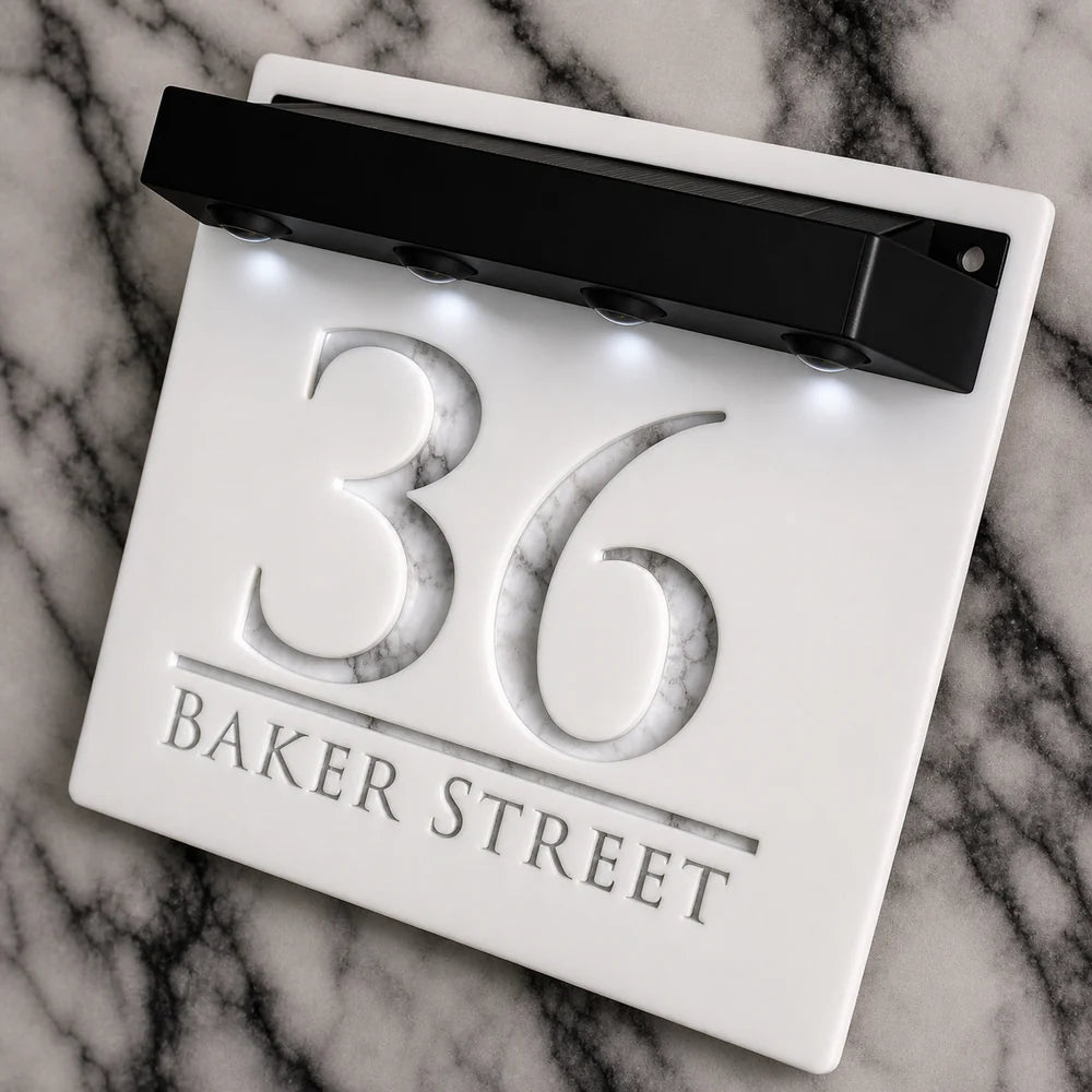 Mr Plaques Bellissima S1 A5 Solar LED Home Sign