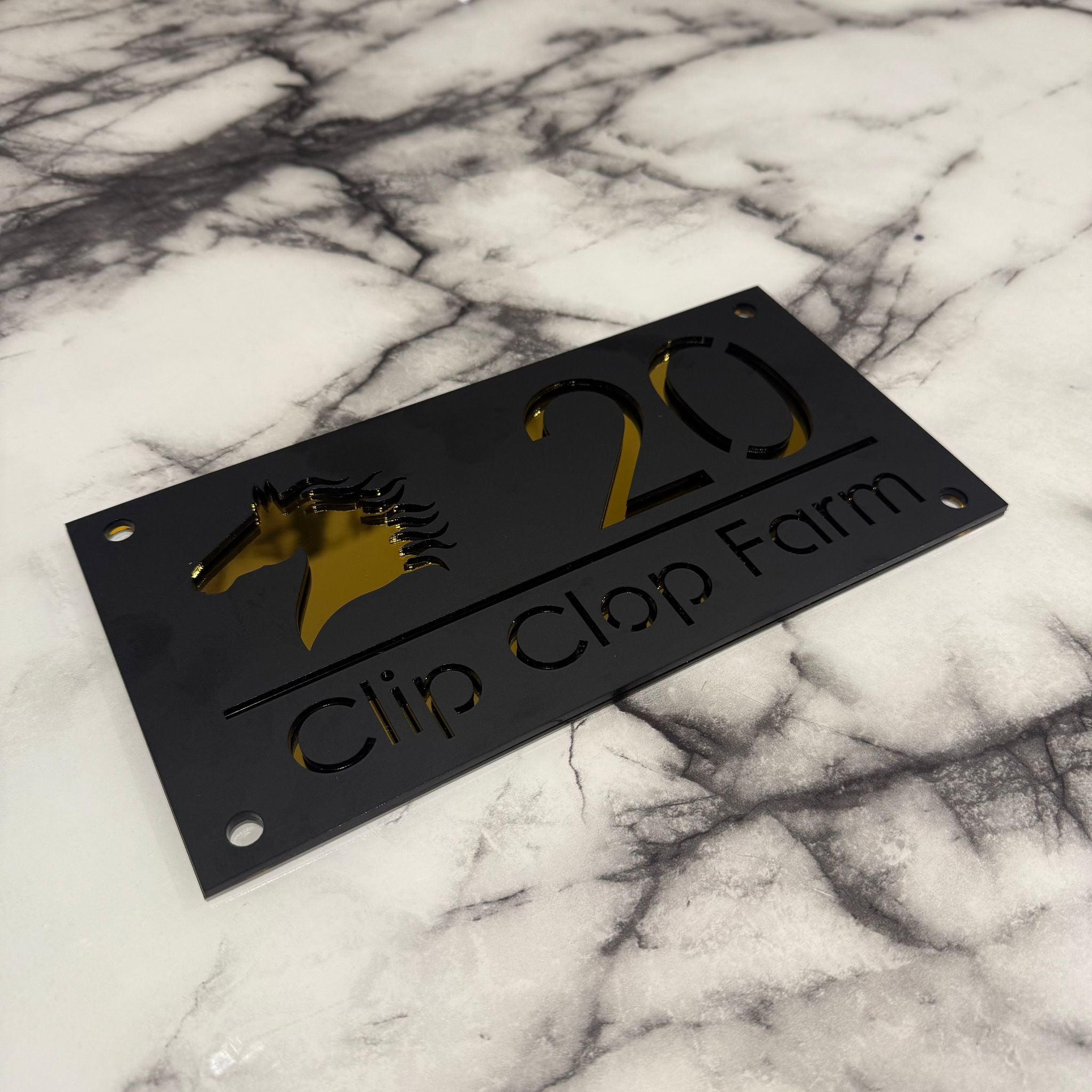 Mr Plaques Horse Signs - MATTE BLACK