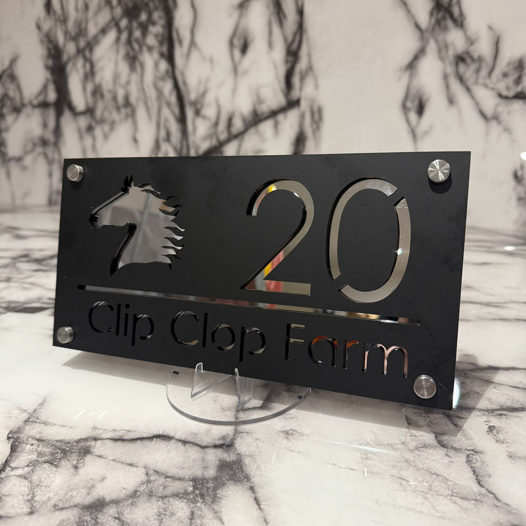 Mr Plaques Horse Signs - MATTE BLACK