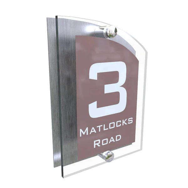 Mr Plaques Arched A5 Acrylic House Sign 200 × 130mm