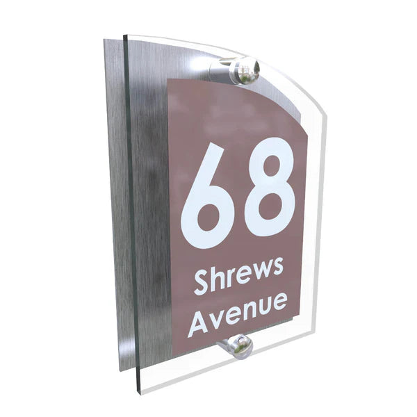 Mr Plaques Arched A5 Acrylic House Sign 200 × 130mm