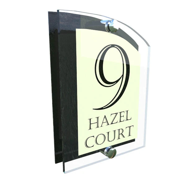 Mr Plaques Arched A5 Acrylic House Sign 200 × 130mm