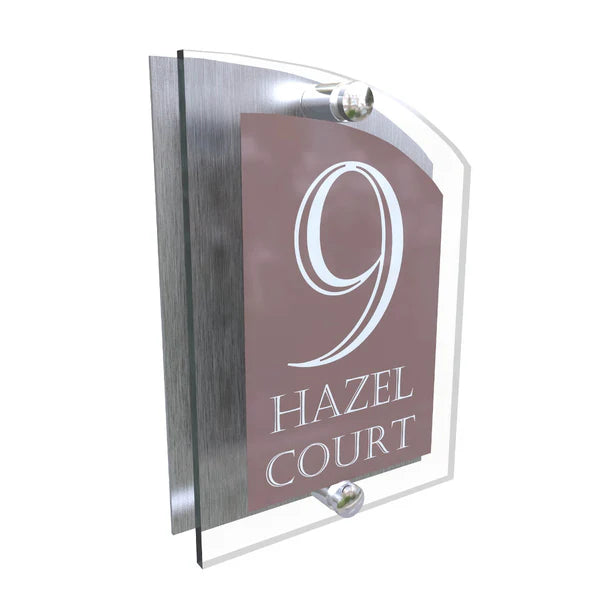Mr Plaques Arched A5 Acrylic House Sign 200 × 130mm