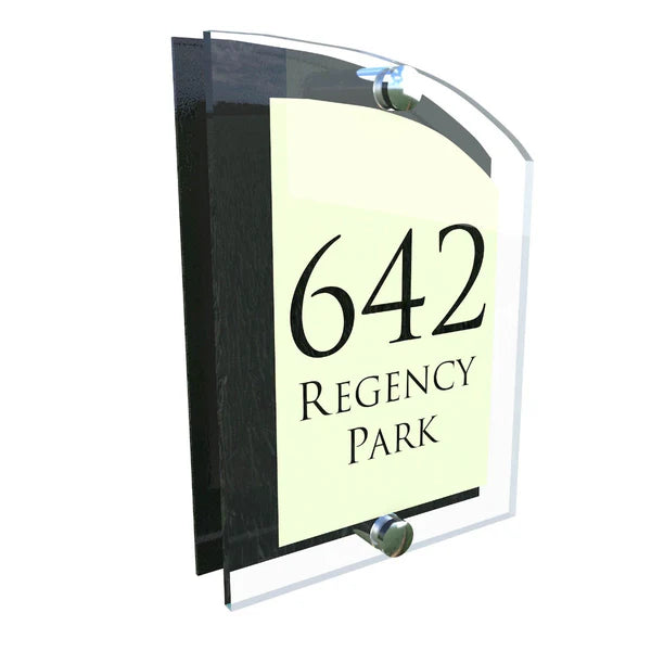 Mr Plaques Arched A5 Acrylic House Sign 200 × 130mm