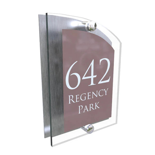 Mr Plaques Arched A5 Acrylic House Sign 200 × 130mm