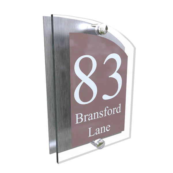 Mr Plaques Arched A5 Acrylic House Sign 200 × 130mm