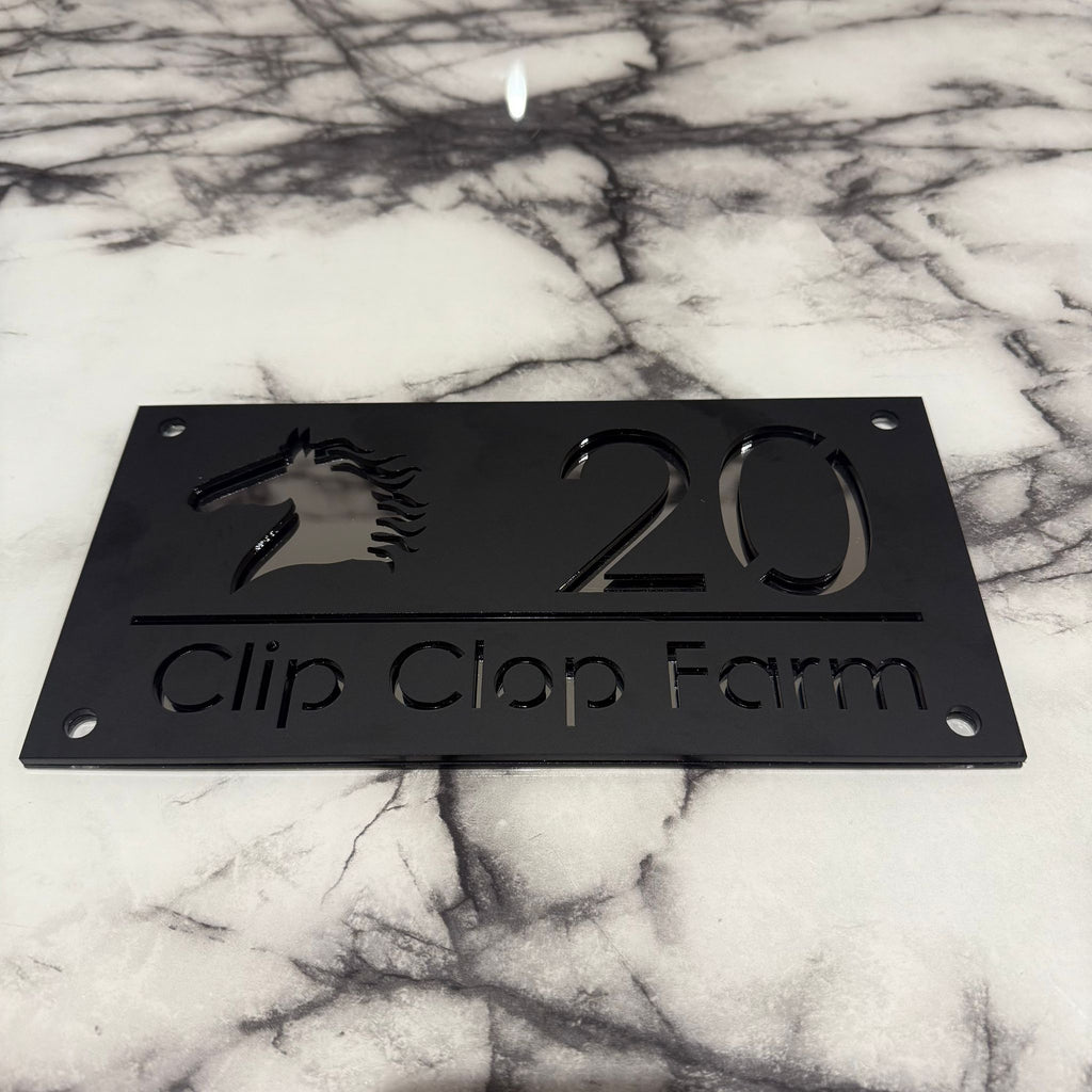 Mr Plaques Horse Signs - MATTE BLACK