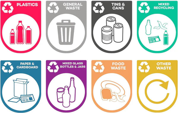 Mr Plaques Recycling Labels 150mm × 100mm