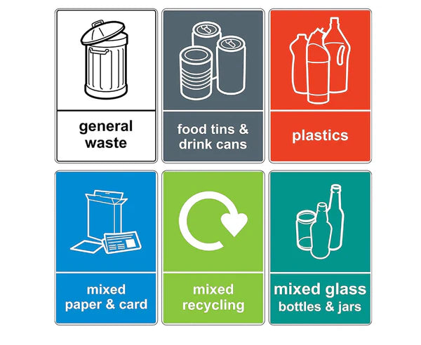 Mr Plaques Recycling Labels 150 × 100mm