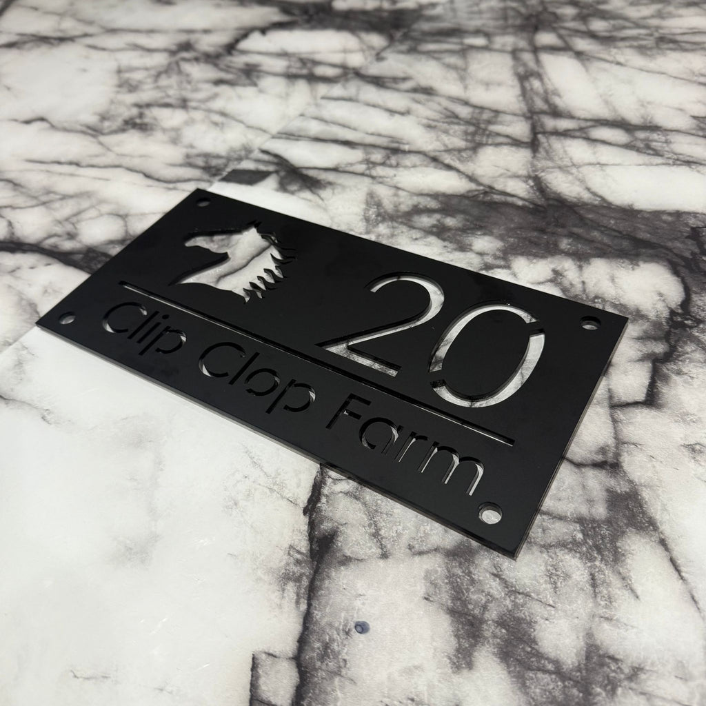 Mr Plaques Horse Signs - MATTE BLACK
