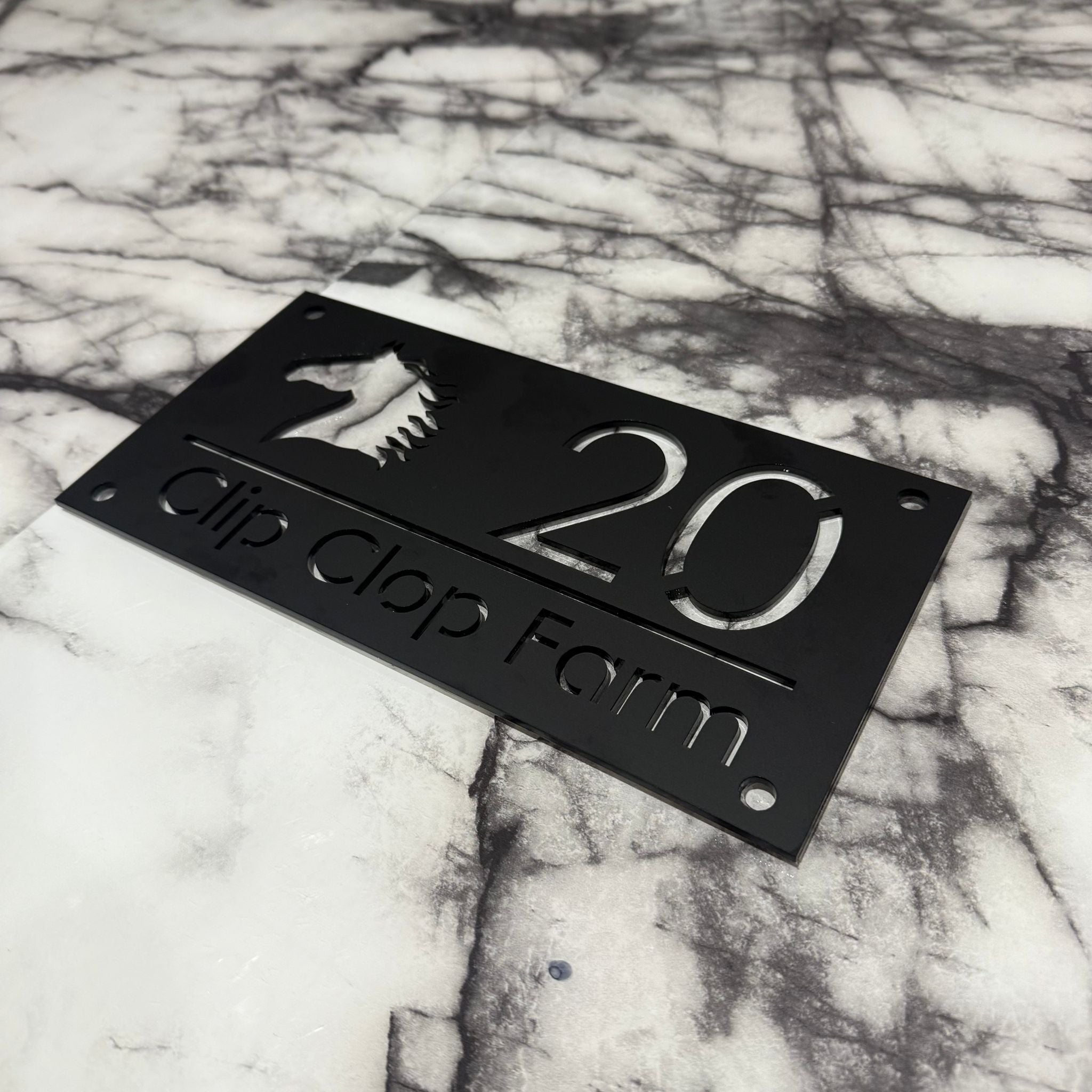 Mr Plaques Horse Signs - MATTE BLACK