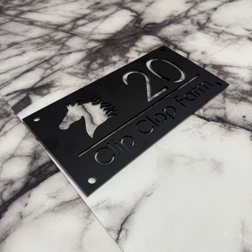 Mr Plaques Horse Signs - MATTE BLACK