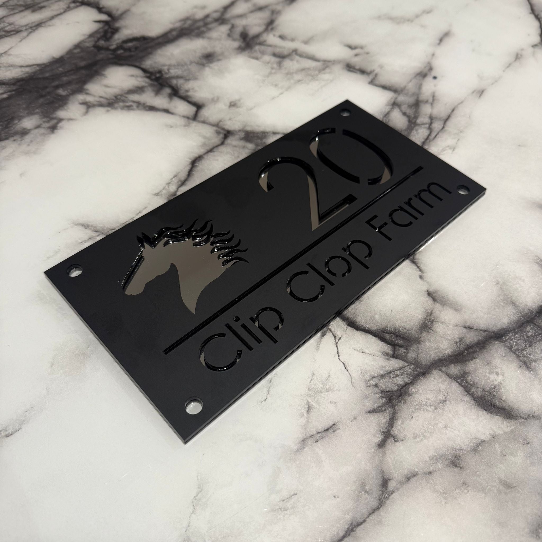 Mr Plaques Horse Signs - MATTE BLACK
