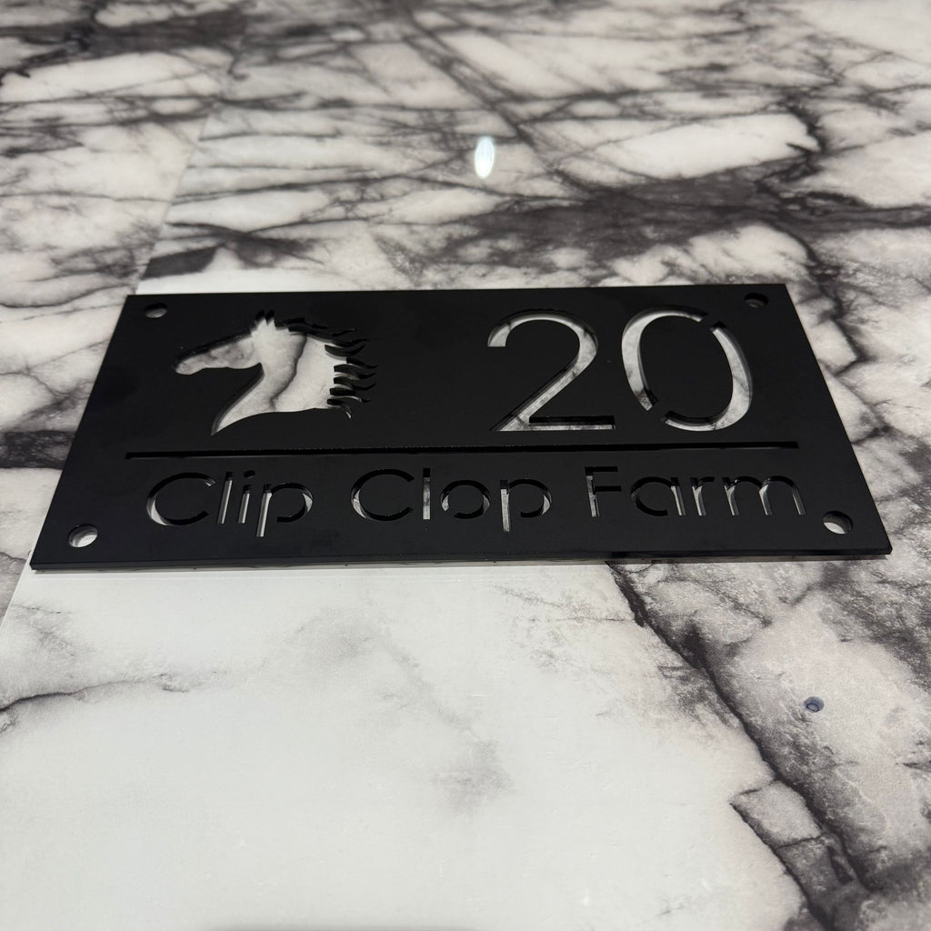 Mr Plaques Horse Signs - MATTE BLACK