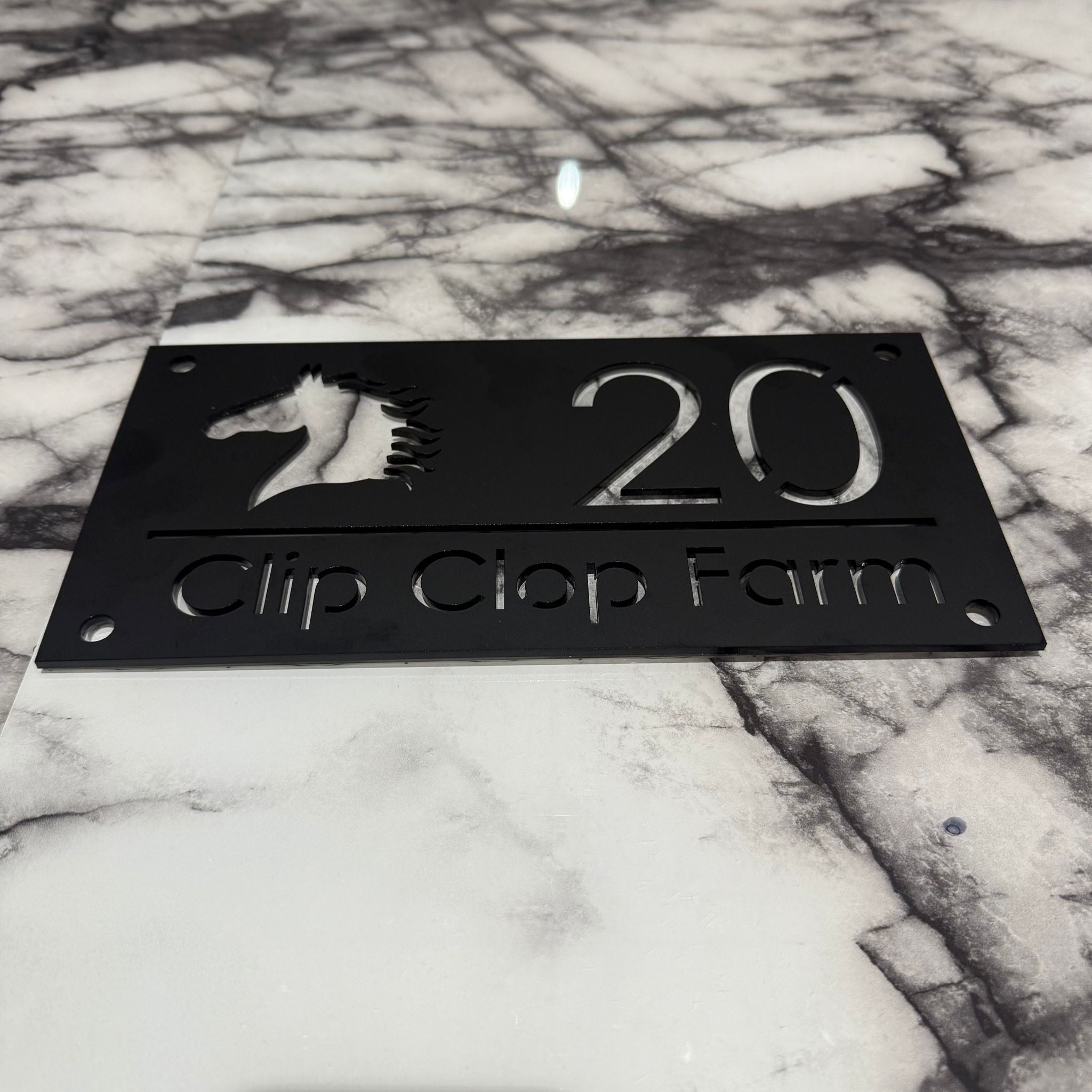 Mr Plaques Horse Signs - MATTE BLACK