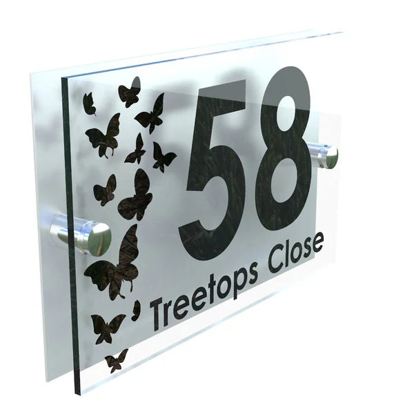 Mr Plaques Decorative A5 House Sign 200 × 130mm (Butterfly)