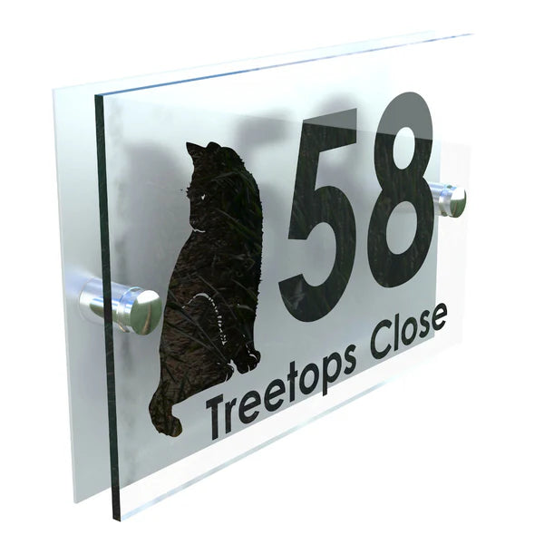 Mr Plaques Decorative A5 House Sign 200 × 130mm (Cat)
