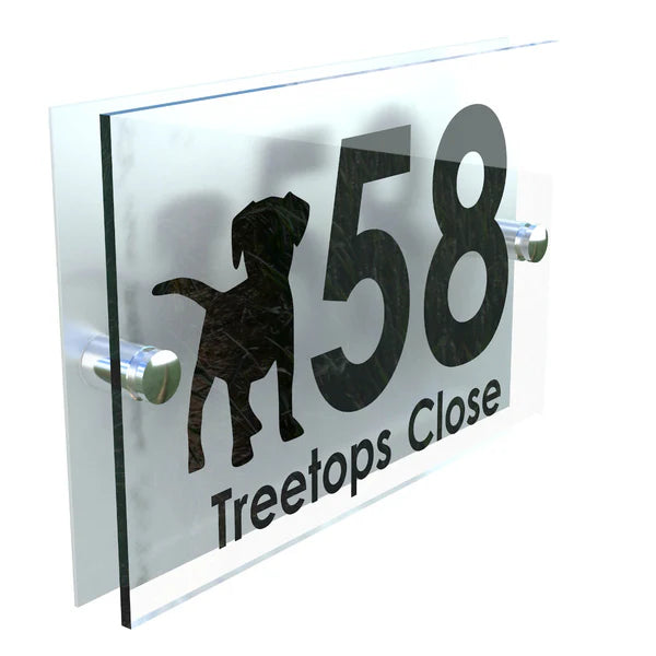 Mr Plaques Decorative A5 House Sign 200 × 130mm (Dog)