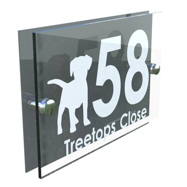 Mr Plaques Decorative A5 House Sign 200 × 130mm (Dog)