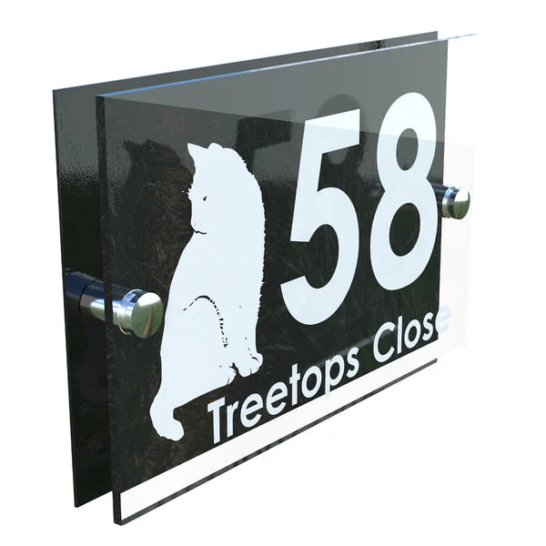 Mr Plaques Decorative A5 House Sign 200 × 130mm (Cat)