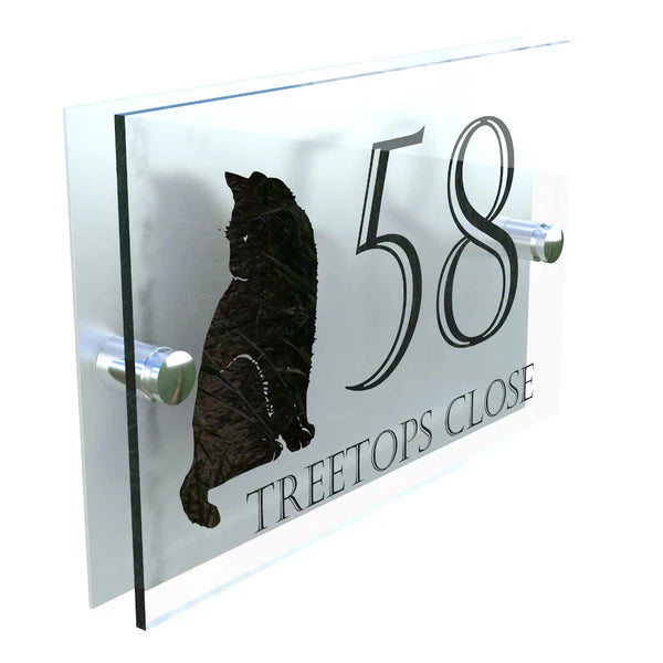 Mr Plaques Decorative A5 House Sign 200 × 130mm (Cat)