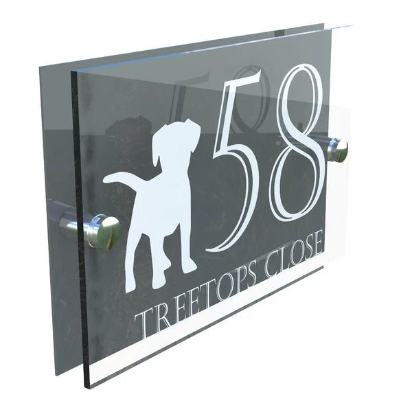 Mr Plaques Decorative A5 House Sign 200 × 130mm (Dog)