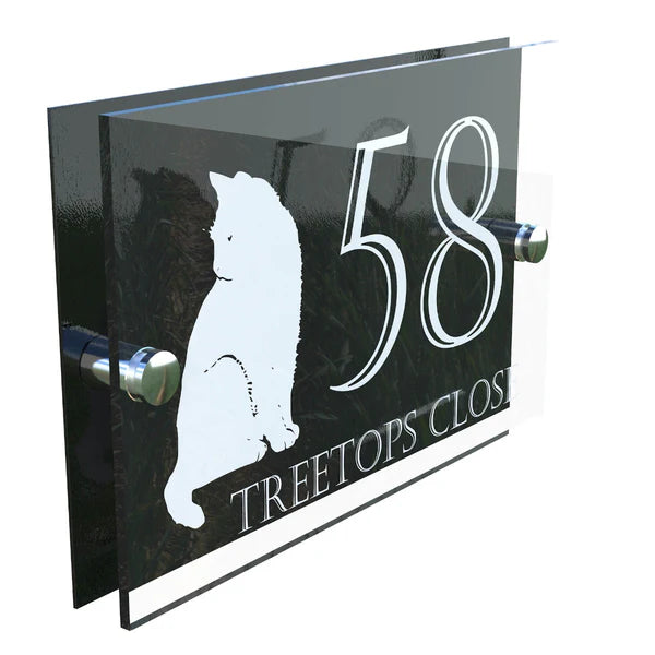 Mr Plaques Decorative A5 House Sign 200 × 130mm (Cat)