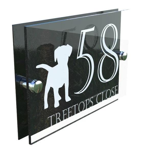 Mr Plaques Decorative A5 House Sign 200 × 130mm (Dog)
