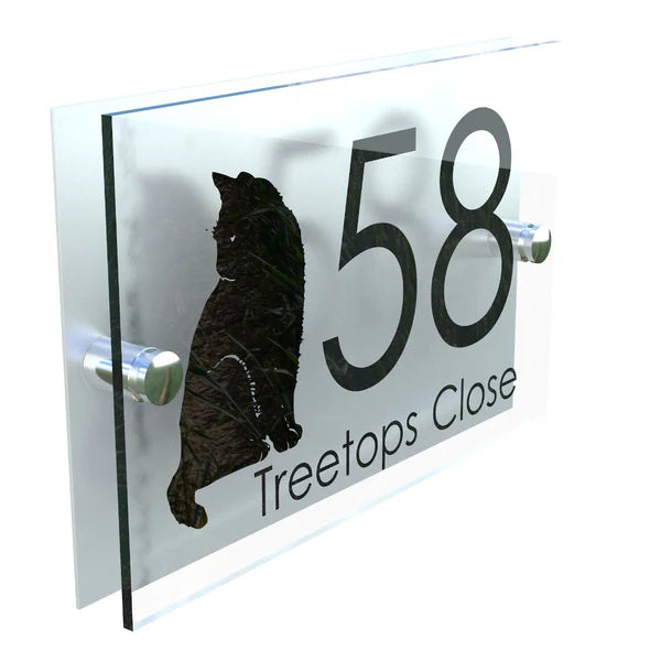 Mr Plaques Decorative A5 House Sign 200 × 130mm (Cat)