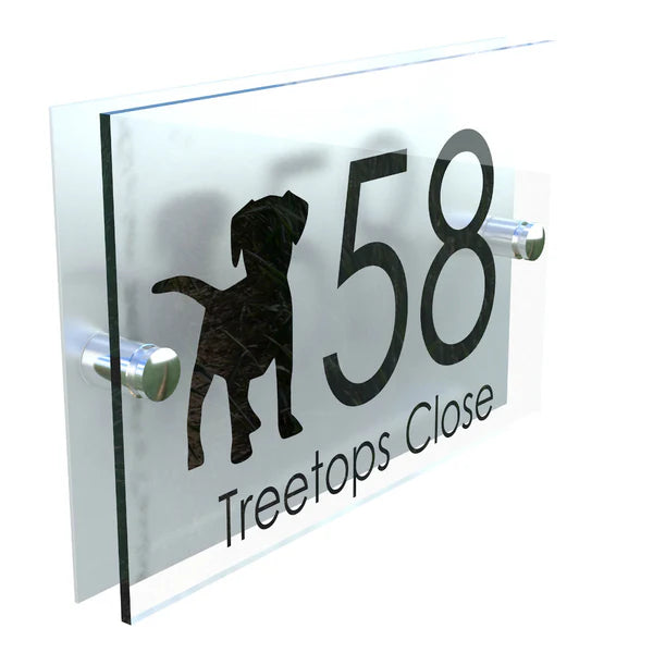 Mr Plaques Decorative A5 House Sign 200 × 130mm (Dog)