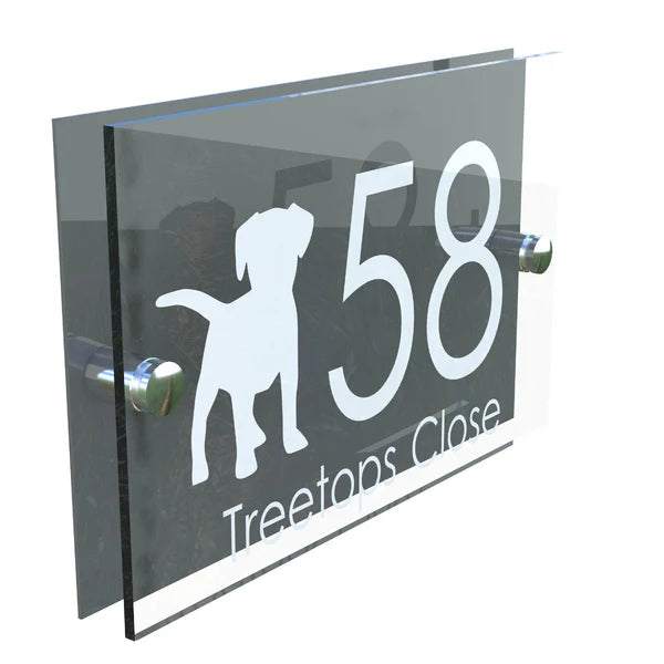 Mr Plaques Decorative A5 House Sign 200 × 130mm (Dog)