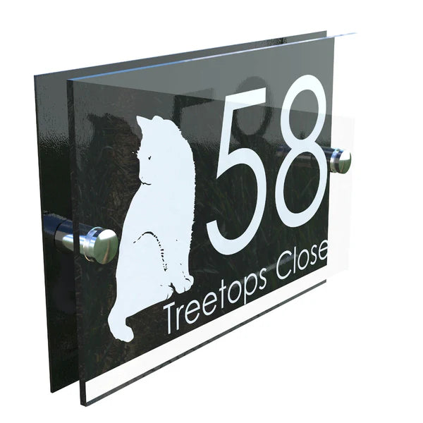 Mr Plaques Decorative A5 House Sign 200 × 130mm (Cat)