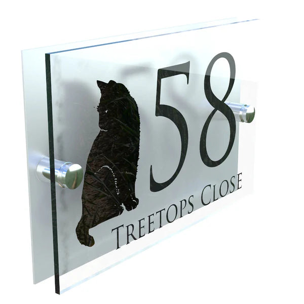 Mr Plaques Decorative A5 House Sign 200 × 130mm (Cat)