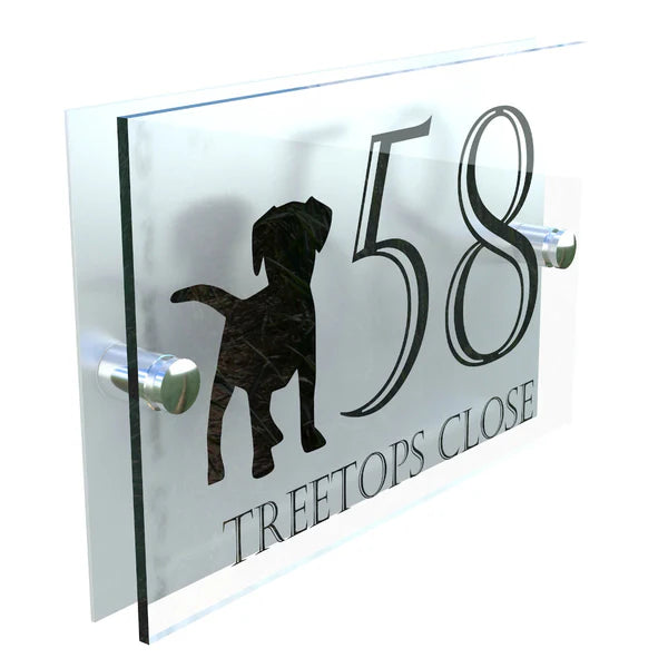 Mr Plaques Decorative A5 House Sign 200 × 130mm (Dog)