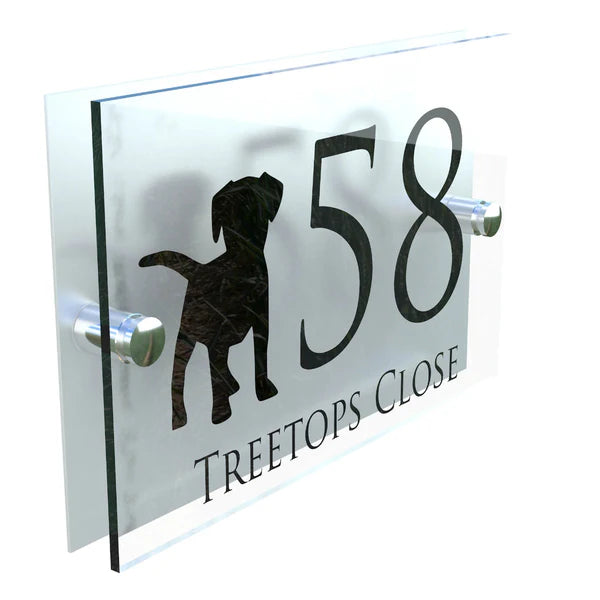 Mr Plaques Decorative A5 House Sign 200 × 130mm (Dog)