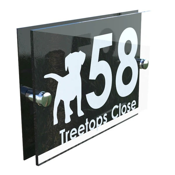 Mr Plaques Decorative A5 House Sign 200 × 130mm (Dog)