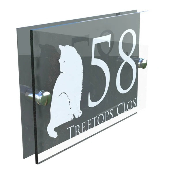 Mr Plaques Decorative A5 House Sign 200 × 130mm (Cat)