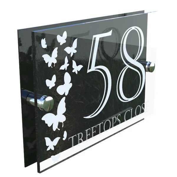 Mr Plaques Decorative A5 House Sign 200 × 130mm (Butterfly)