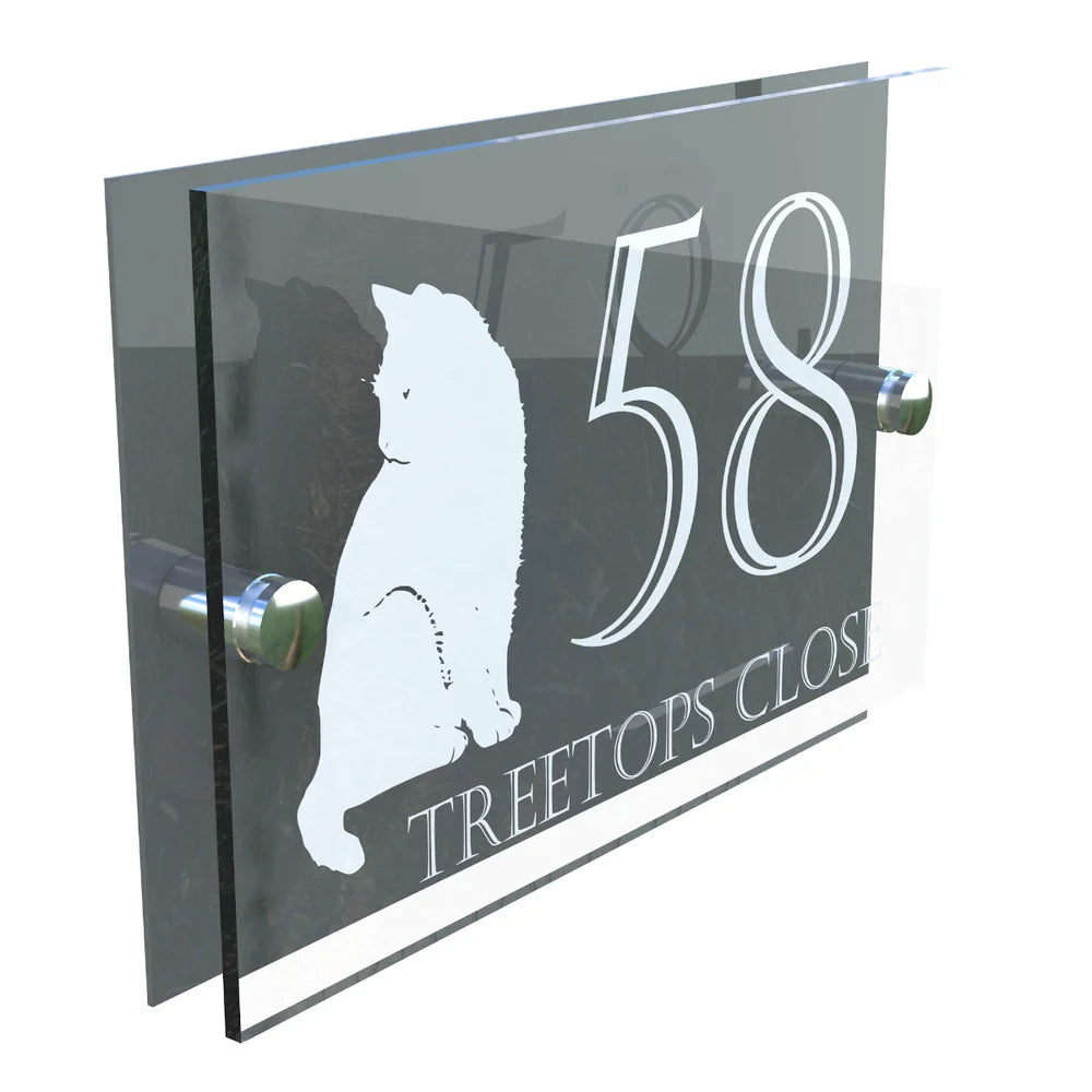 Mr Plaques Decorative A5 House Sign 200 × 130mm (Cat)