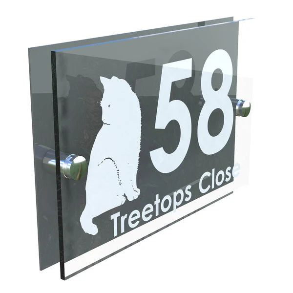Mr Plaques Decorative A5 House Sign 200 × 130mm (Cat)