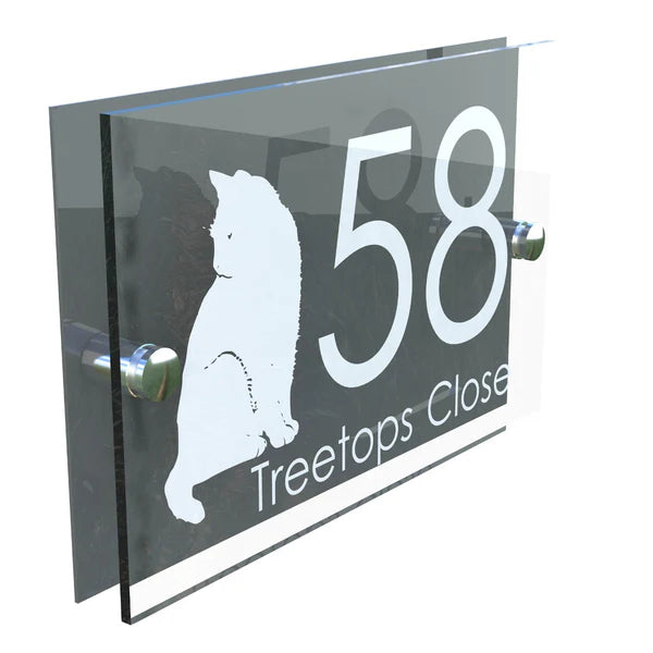 Mr Plaques Decorative A5 House Sign 200 × 130mm (Cat)