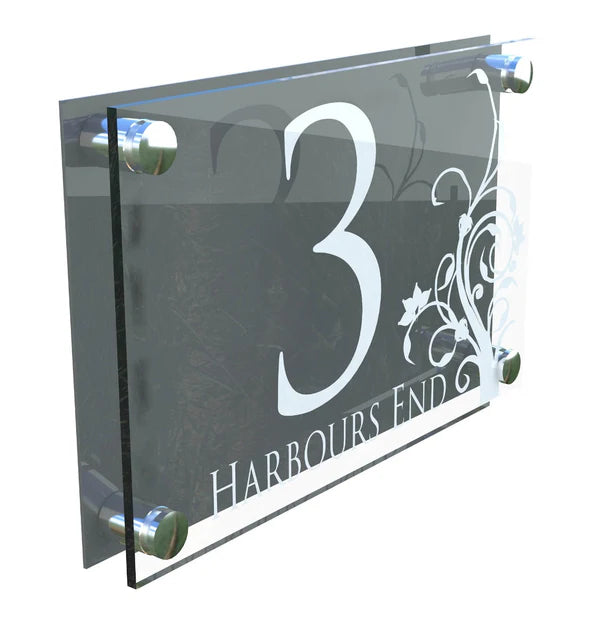 Mr Plaques Decorative A4 House Sign (Flower)