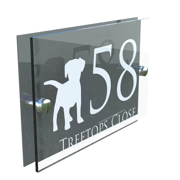 Mr Plaques Decorative A5 House Sign 200 × 130mm (Dog)