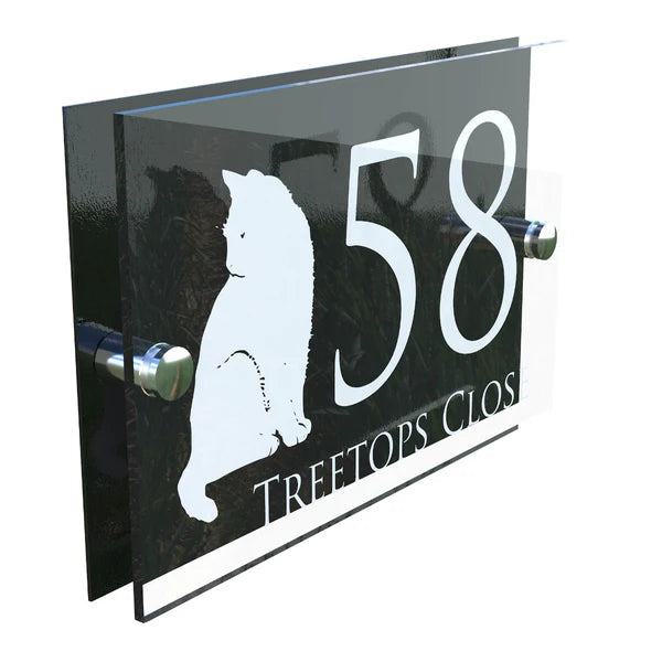 Mr Plaques Decorative A5 House Sign 200 × 130mm (Cat)