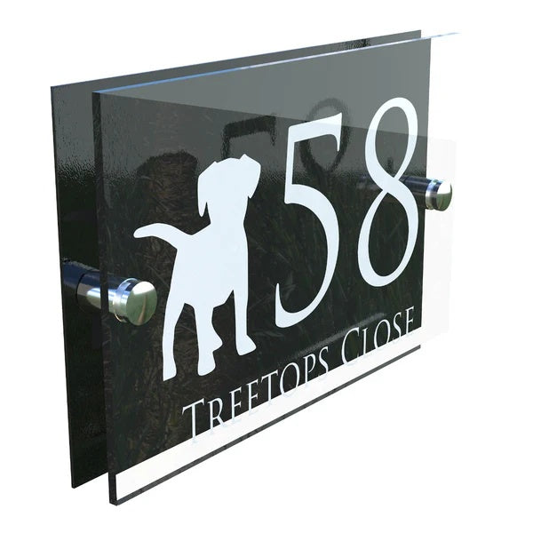 Mr Plaques Decorative A5 House Sign 200 × 130mm (Dog)